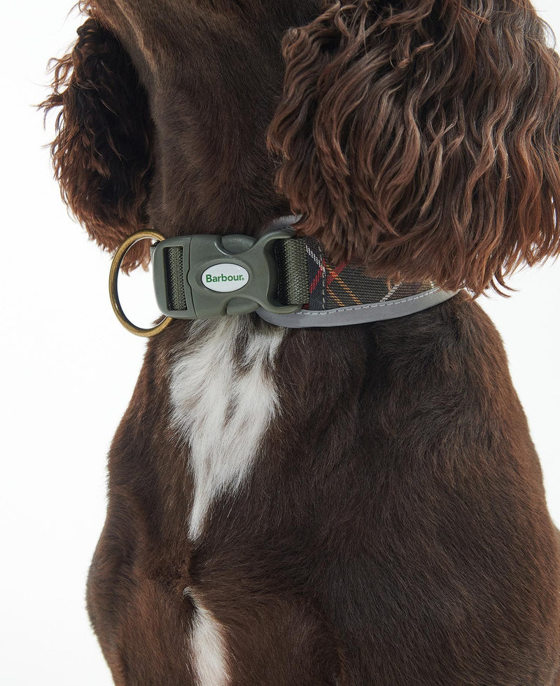Reflective Tartan Comfort Dog Collar - Barbour