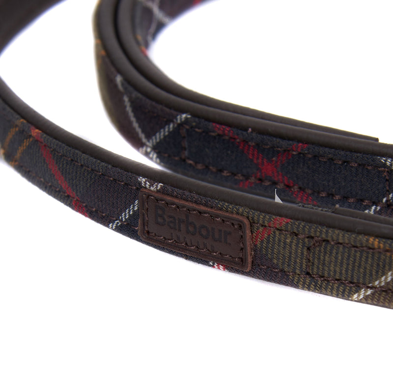 Tartan Leather Dog Lead - Barbour