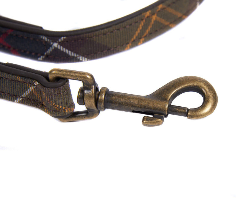 Tartan Leather Dog Lead - Barbour