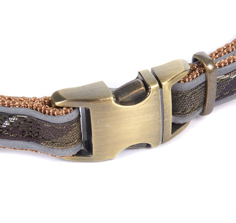 Reflective Tartan Dog Collar - Barbour