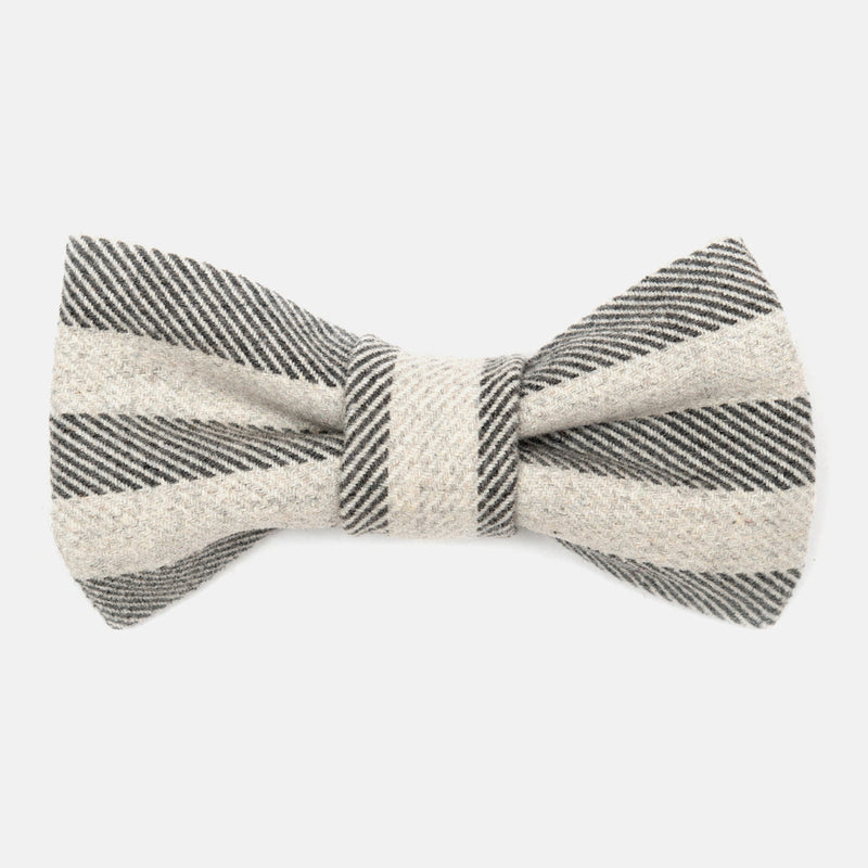 Orange Stripe Brushed Cotton Dog Bow Tie - Mutts & Hounds