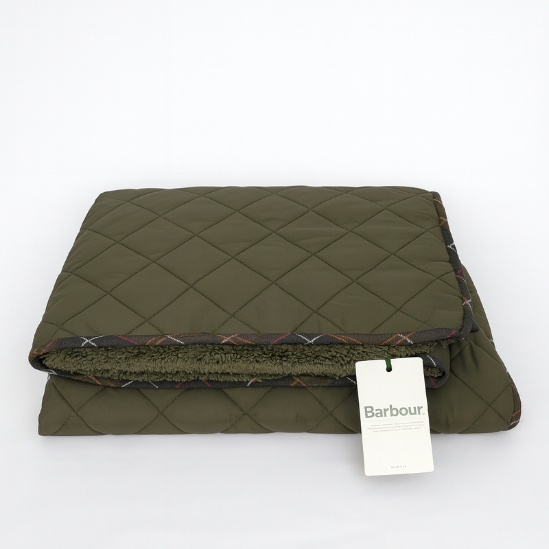 Barbour Quilt and Fleece Dog Blanket