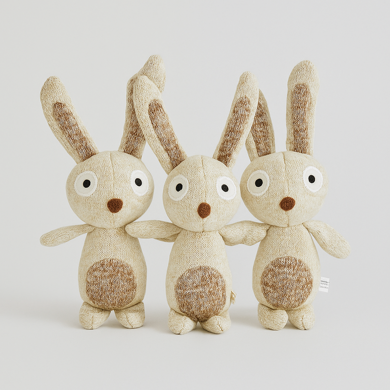 Knitted Bunny Dog Toy – Soft, Durable & Cuddly Plush Toy for Dogs