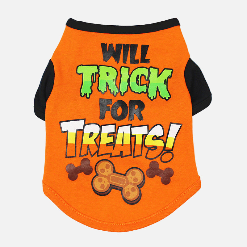 Orange pet shirt with &