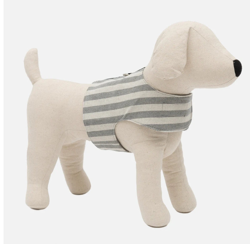 Flint Stripe Brushed Cotton Soft Dog Harness - Mutts & Hounds