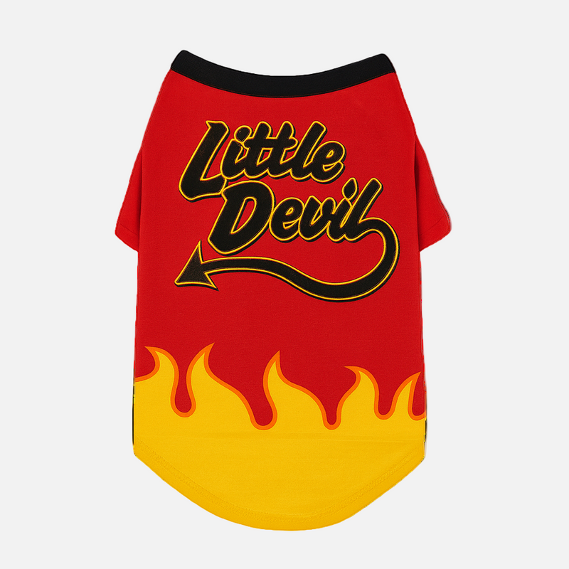 Red pet shirt with &