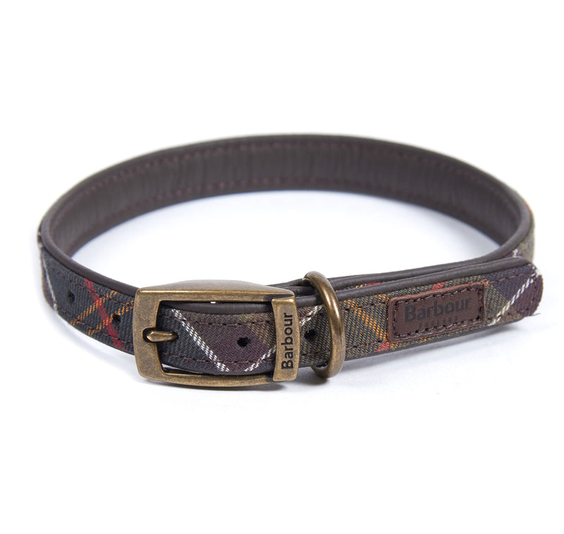 Leather Tartan Dog Collar - Barbour