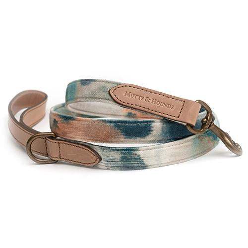 Watercolour & Leather Dog Lead - Mutts & Hounds