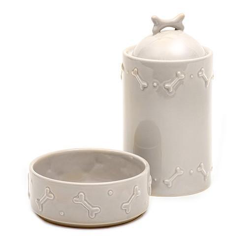 French Grey Ceramic Biscuit Jar - Mutts & Hounds