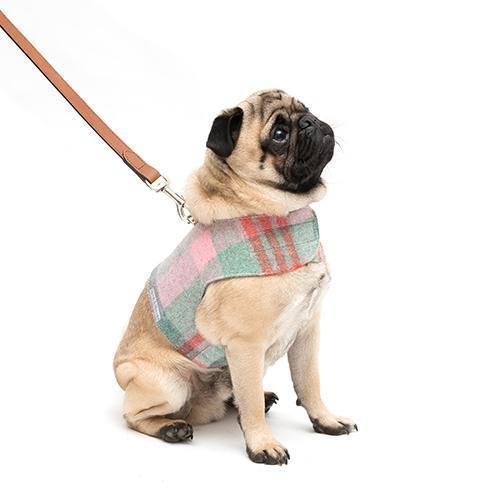 Macaroon Check Tweed Soft Dog Harness - Mutts & Hounds