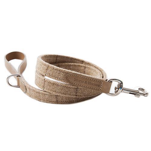 Oatmeal Check Tweed Lead - Mutts & Hounds